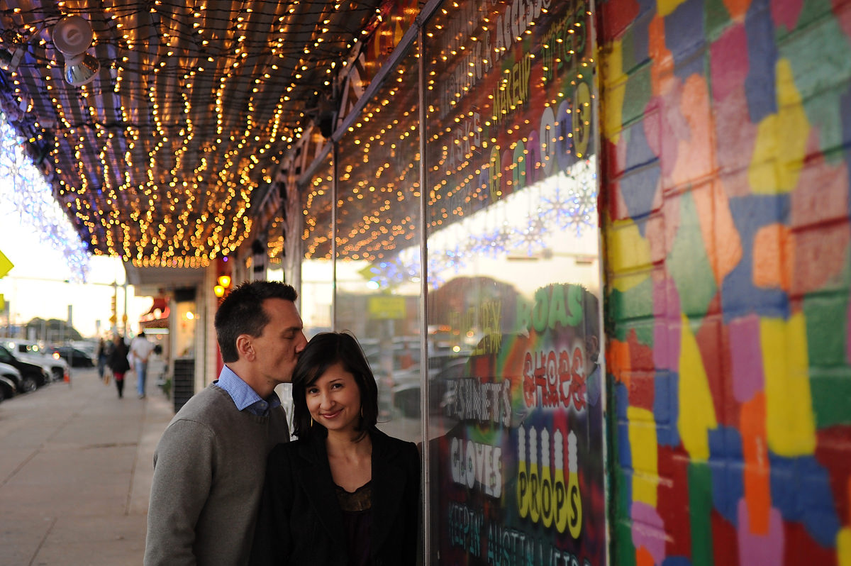an egagement session in dowtown austin
